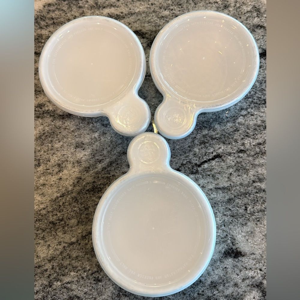 Corningware White Lids Set